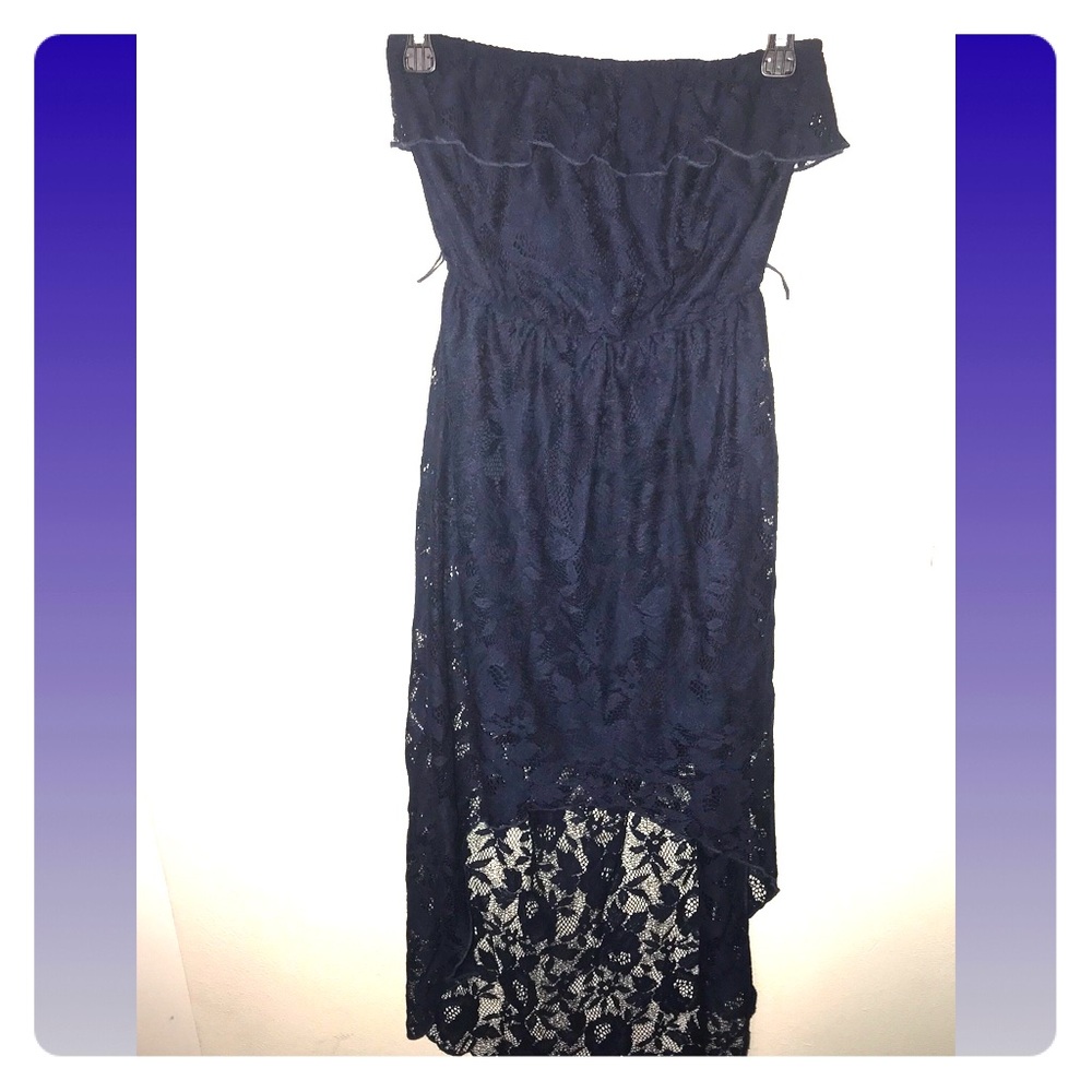 High-low flower print hem dress